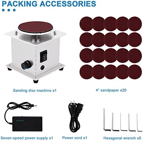 4 Inch Mini Electric Disc Sander 6000 RPM, Small Hobby Sanding Disc Machine