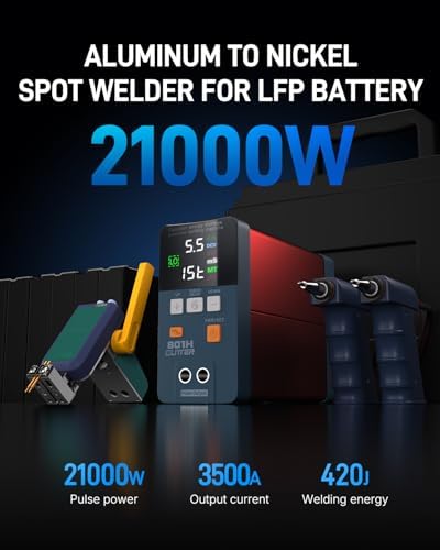GLITTER 801H Battery Spot Welder, Aluminum Nickel Clad Strip for LiFePO4