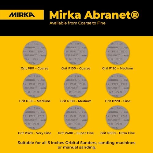 Mirka Abranet Sanding Mesh Discs 5 Inch 1000 Grit Hook and Loop