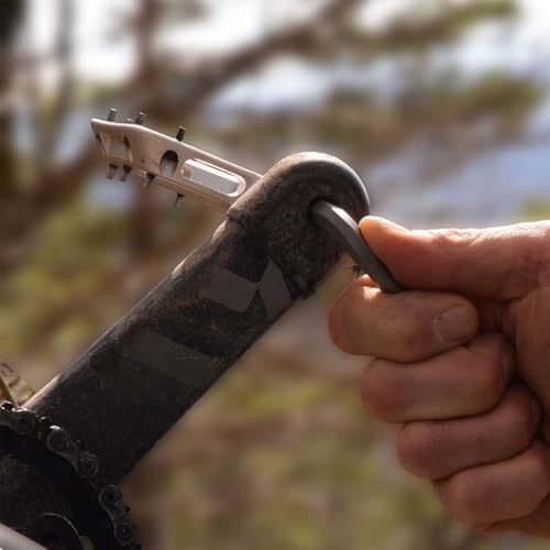 Daysaver Essential8 Stainless Steel Multi-Tool - Ultra-Light 33g, Plasma-Coated Handle, 8-Circle Hex & Torx T25 Bits, Wear-Resistant, Magnetic Bits, Compact Cycling Repair Tool for Bike Maintenance an