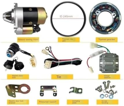 YAEGER Electric Start Conversion KIT L100 for YANMAR L100 10HP 186F for Diesel Engines Starter Motor Replacement