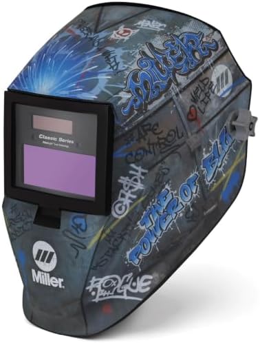 Miller Classic Welding Helmet, ClearLight™, Shade 8-13, Street Sparks™
