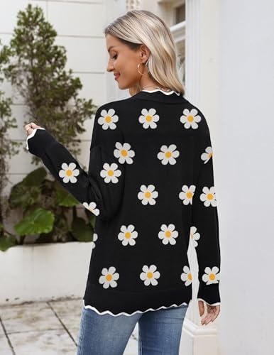 Zeagoo Women's 2026 Fall V Neck Sweater Long Sleeve Lightweight Knit Tops