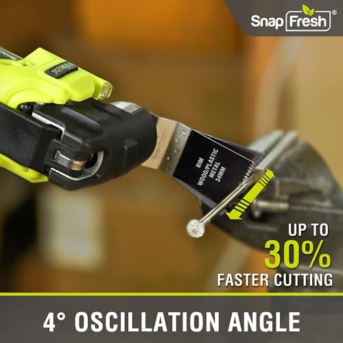 SnapFresh Brushless Oscillating Tool Cordless, 6 Speeds with Carrying Bag