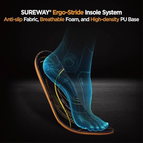 SUREWAY Men's Slip On Fire & Safety Work Boots Composite/Soft Toe