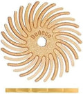 Dedeco Sunburst Radial Bristle Discs 48-Pack - 9/16" Curved - Peach 2500 Grit (Extra-Fine, 6 Micron) - Aluminum Oxide for Polishing & Finishing