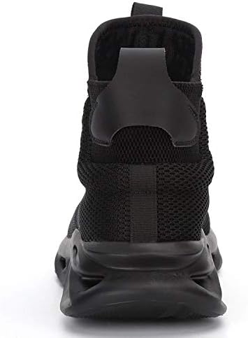 XUNRUO Work Safety Boots for Men and Women Steel Toe Lightweight Breathable Pull on Construction Boots