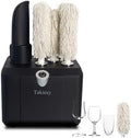 Commercial Glass Polisher Machine with 6 Microfiber Brushes, 330 Cups/Hour, 136℉ Warm Air Drying & LFGB Certified Heads, Build for Wine Beer Glasses in Bar Restaurant Hotel