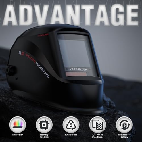 YESWELDER PAPR Welding Helmet, True Color Air-Purifying Respirator