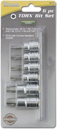 Titan 16116 Torx Bit Socket Set - 6 Piece