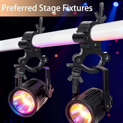 40-52mm (1.57-2.05") Heavy-Duty Truss Clamps (4-Pack), Dual Swivel O-Clamps for Set Up a Stage