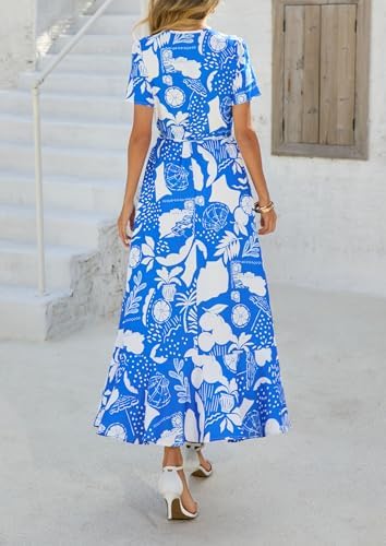 PRETTYGARDEN Women's Boho Floral Summer Maxi Dresses