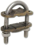Morris 91752 Copper U Bolt Ground Clamp with 2 Conductors, Number 4-250 MCM Wire Range and 1" Pipe Size, 2-Pack