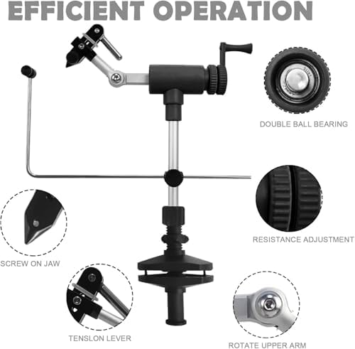 Aventik MicroGrip II Generation Rotary Fly Tying Vise – Complete Vise, Tools & Materials for Professional-Quality Flies (MicroGrip Pro Kit)