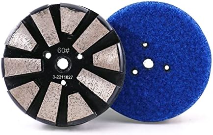 3PCS 3" 10 Segments Metal Bond Diamond Grinding Polishing Pad Concrete Marble Granite (60 Grit)