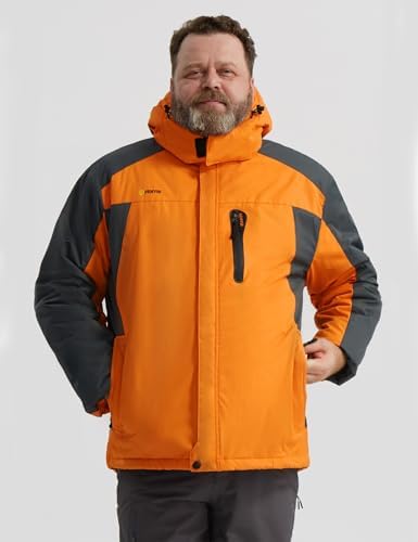 GEMYSE Men's Winter Ski Jacket Waterproof Snow Coat with Detachable Hood