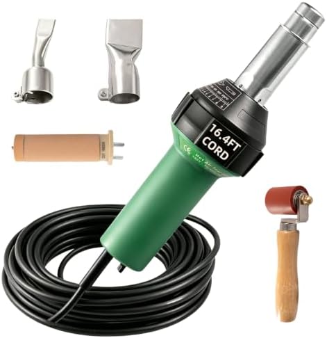 1600W Hot Air Plastic Welder Kit, Heat Gun w/ 16.4FT Extra-Long Power Cord