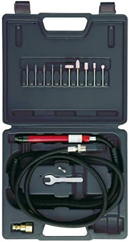 Chicago Pneumatic CP9104Q Kit - Air Pencil Die Grinder Tool, Welder, Woodworking, Automotive Car Detailing, Stainless Steel Polisher, Heavy Duty, 1/8 Inch (3mm), 0.05 HP / 40 W - 60000 RPM,Red