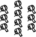 30pcs 0.59" ID Constant Tension Band Hose Clamps, 15mm Spring Band Type Action Hose Clamp Manganese Steel Fuel Line Clamp Low Pressure Air Clip Clamp for Fuel Hose Line Water Pipe Air Tube black