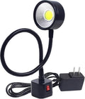Led Magnetic Work Light 300mm Flexible Gooseneck lamp 500 Lumens 120 Volt for Sewing Machine Lathe Milling Drill Press Industrial Lighting