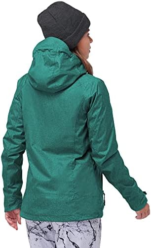 33,000ft Women's 3 in 1 Hooded Rain Jacket Waterproof Softshell Ski Coat