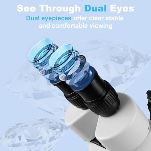 DZQ Jewelers Microscope with Ball Vise 7X-45X Micro Inlaid Mirror