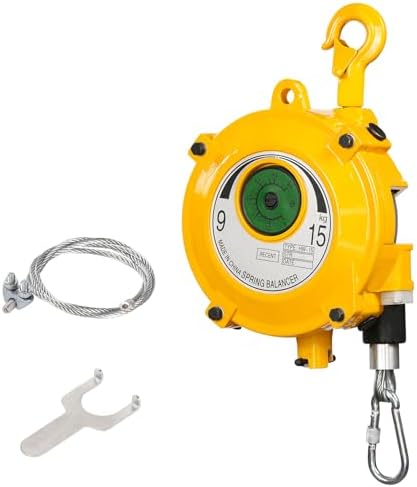 Heavy Duty Spring Balancer 9-15kg (20~33lbs), Tool Hanging Retractor, Retractable Balancer with 1.9m Adjustable Tension Steel Wire Cable, Industrial Tool Hanging Holding Equipment
