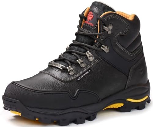 SUREWAY Men's 6 Inch Soft/Steel Toe Waterproof leather Work Boots