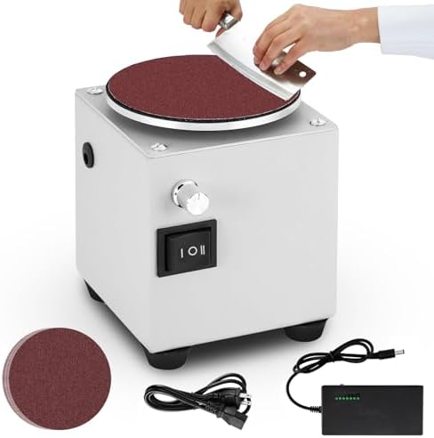 6 inch Mini Disc Sander & Bench Grinder for Wood, Stone, Scissors Sanding