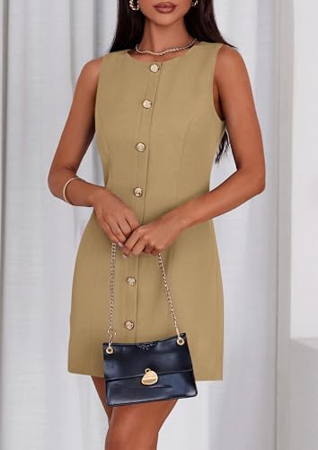 PRETTYGARDEN Women Business Casual Cocktail Work Short Dress