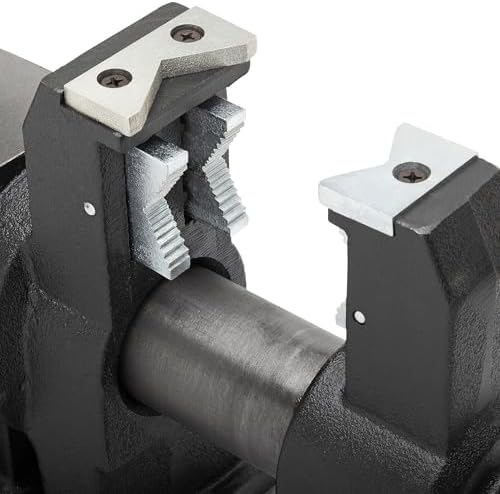 Yost Vises 760-DI Multi-Jaw Rotating Vise 6 Inch Jaw Width | 2 in 1 Multipurpose Bench and Pipe Vise | Secure Grip with Swivel Base | Made with a Combination of Ductile Iron & Hardened Steel