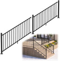 36in H x 6ft W Modular Aluminum Porch and Deck Stair Railing Kit, 2-Pack