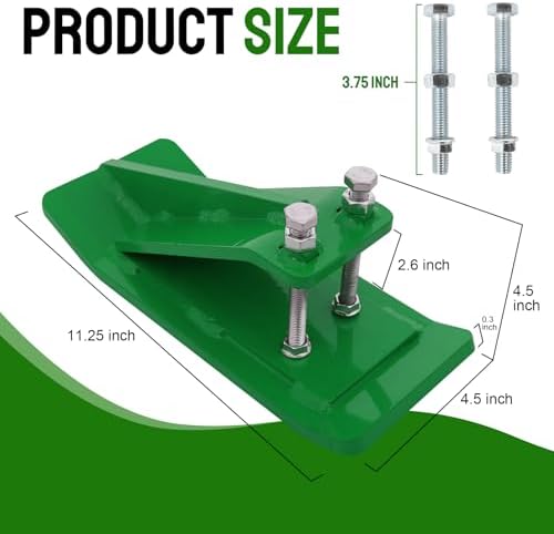 2 Pcs Ski Edge Protector for Snow Removal Spreading Gravel, Green
