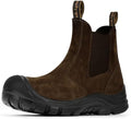 ANGRYRAM Slip on Steel Toe Work Boots for Men Waterproof Safety Shoes