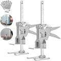 Labor Saving Arm Jack 2 Pack, 12 Inch All-Metal Hand Lifting Jack Tool, 440LBS Capacity Precise Control Slow/Fast Descent Furniture Jacks Lifter for Lifting Door Furniture, Wall Tile Positioning