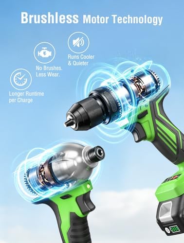 Taskstar 21V Cordless Drill & Impact Driver Combo Kit for DIY Home