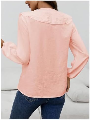 GORGLITTER Women's Ruffled Top Blouses Dressy Business Casual Outfits