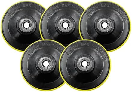 SHDIATOOL 4-Inch Backer Pad Backing pad of Foam Plastic Body with 5/8-Inch-11 Thread for Diamond Polishing Pads Pack of 10