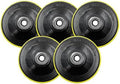 SHDIATOOL 5-Inch Backer Pad Backing pad of Foam Plastic Body with 5/8-Inch-11 Thread for Diamond Polishing Pads Pack of 5