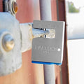 PACLOCK's 17-600-Series Block-Lock, UCS, High Performance 6-Pin Cylinder, Keyed Differently w/ 2 Keys, Silver Anodized Aluminum