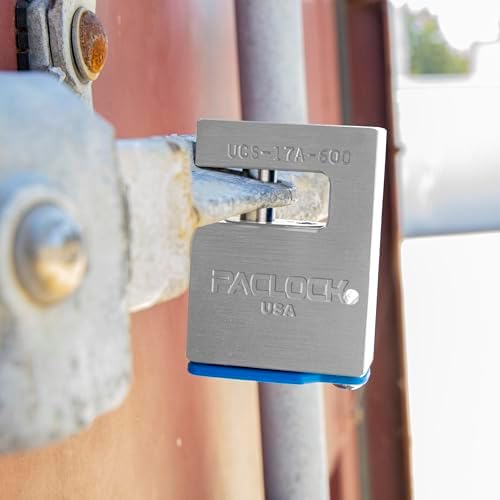 PACLOCK's 17-600-Series Block-Lock, High Security Rotating Disc, Manufacturer-Controlled Key Assigning, Exclusive Key Number, U-Pick! Keyed Alike w/ 1 Key, Silver