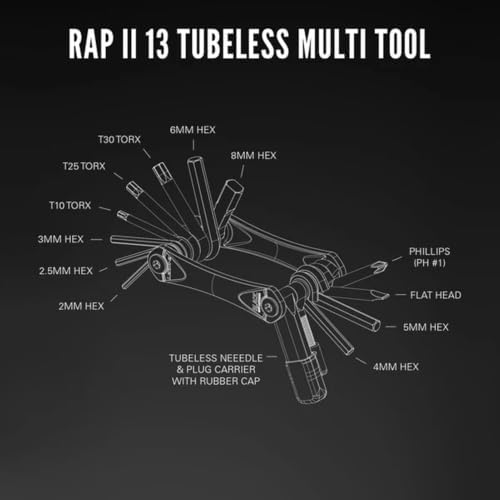 LEZYNE RAP II 13-in-1 Tubeless Compact Bicycle Multi-Tool
