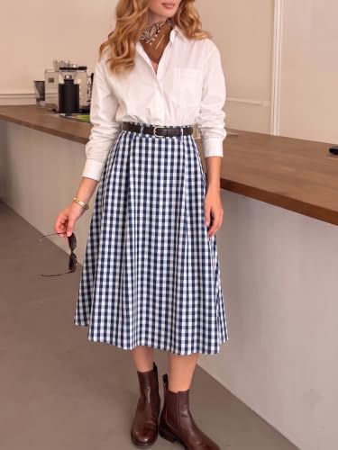 Casly Lamiit A-Line Midi Skirts for Women Business Skirt