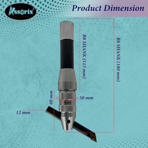 New Fly Cutter with R8 7/16 UNF Drawbar Shank, indexable Boring bar, 10 PCS Inserts (DCMT 11 T304), T-15 Key & Plastic case. Ideal for Facing & Boring. Watch The Working Video for Details