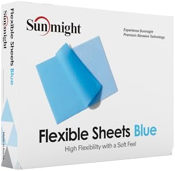 Sunmight 600G Grip 25 Flexible Sanding Sheets - Premium Aluminum Oxide - Flexible Sandpaper Film Backing - Ceramic Alumina Grit - Sandpaper for Wood, Metal, Plastic & Automotive