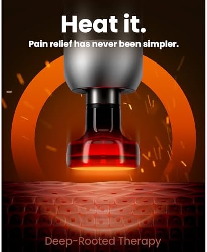 BOB AND BRAD C2 Plus Massage Gun with Heat, Deep Tissue Percussion FSA Massager Gun for Athletes & Pain Relief, Electric Handheld Back Neck Shoulder Muscle Massager, HSA Eligible Gift