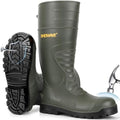 Showave Men's Rubber Boots Steel Toe Rain Boot Construction Waterproof Boot