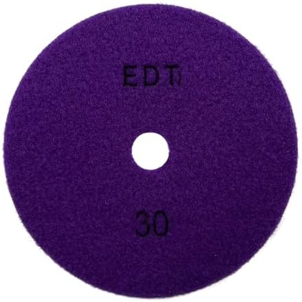 7" Dry Stone & Concrete Polishing Pad, 1.5mm Segment Height, 30 Grit