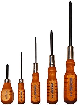 Grace USA - Phillips Screwdriver Set - DP5 - Gunsmithing - Screwdrivers - 5 piece - Gunsmith Tools & Accessories