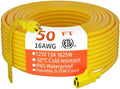 HUANCHAIN Indoor Outdoor Yellow Extension Cord 50 FT Waterproof 16/3 Gauge